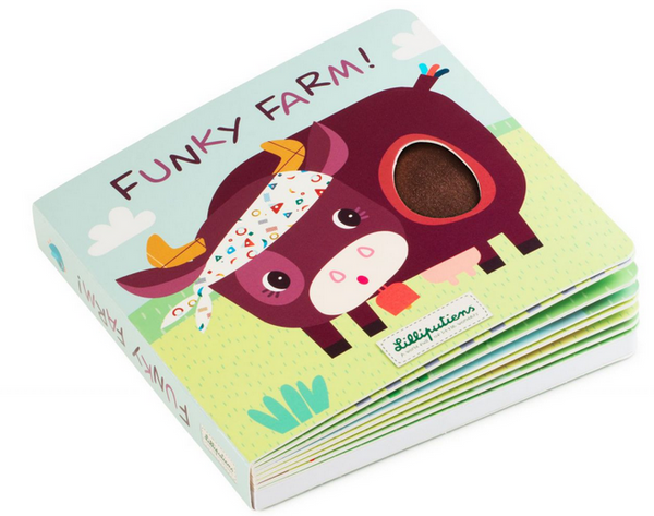 Libro de texturas y sonidos Funky Farm Lilliputiens