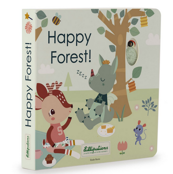 Libro de texturas y sonidos Happy Forest Lilliputiens