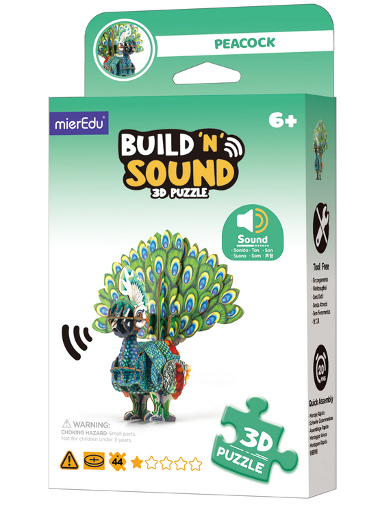 Build 'n' Sound 3D Puzzle Peacock