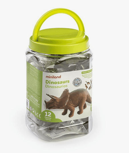 Animales Dinosaurios 12uds Miniland