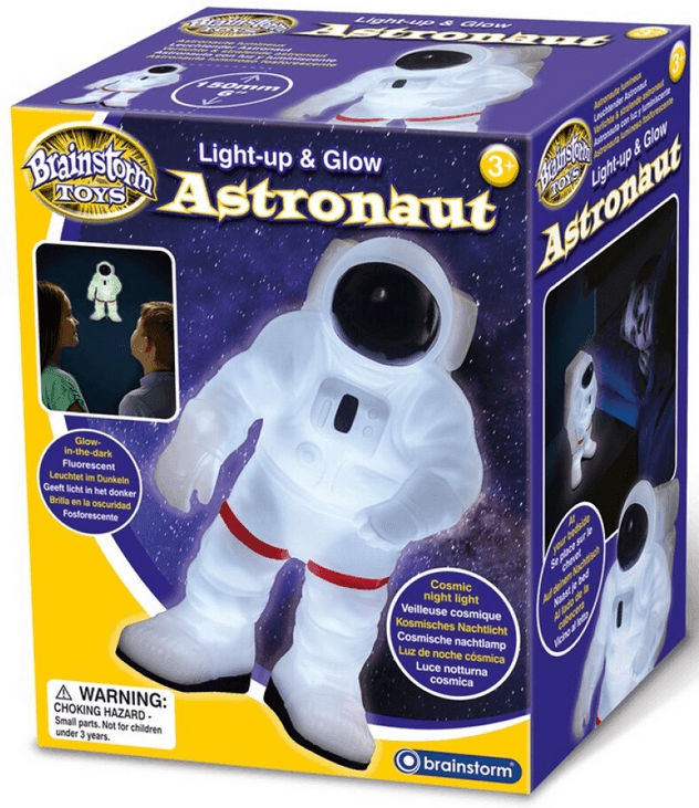 Astronauta lámpara y fluorescente