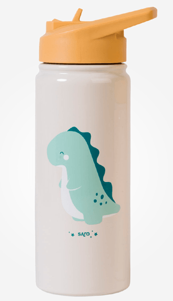 Botella térmica con pajita 500 ml Mostaza