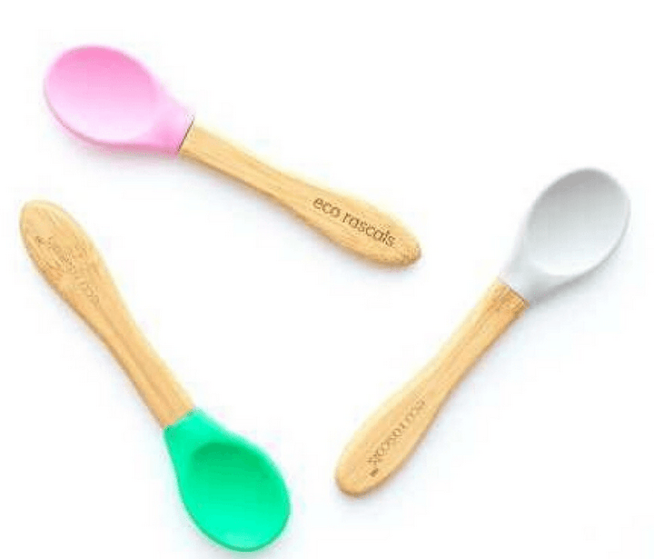 Cucharas De Bamboo 3 ud Gris Rosa Verde