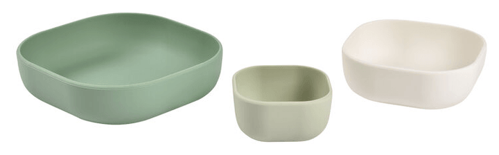 Juego de 3 cuencos de silicona Gigognes Green Béaba