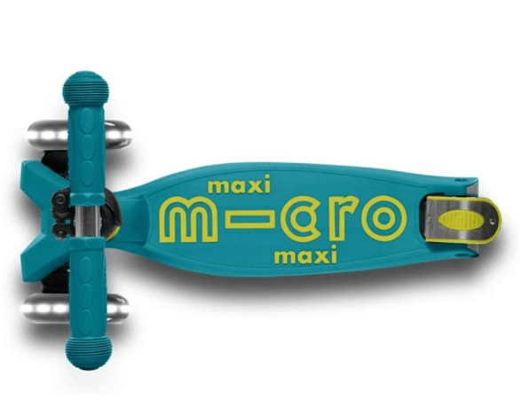 Patinete Micro Maxi Deluxe Plegable Led Turquesa