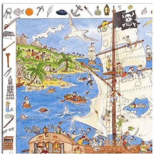 Puzzle Observación Los Piratas 100 pzas Djeco