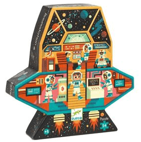 puzzle silueta nave espacial djeco