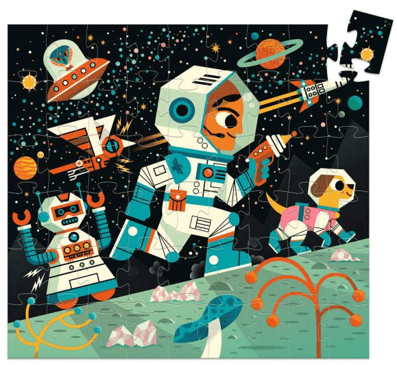 puzzle silueta nave espacial djeco