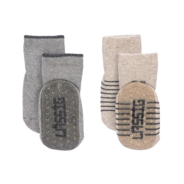 Set 2 calcetines antideslizantes Grey/Beige Lässig