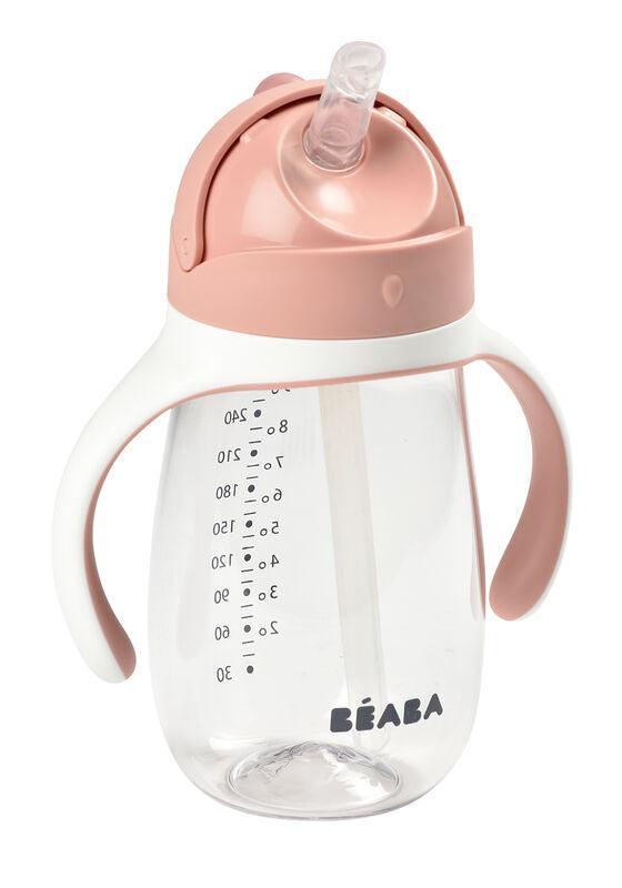 Taza con pajita 300ml rosa Béaba