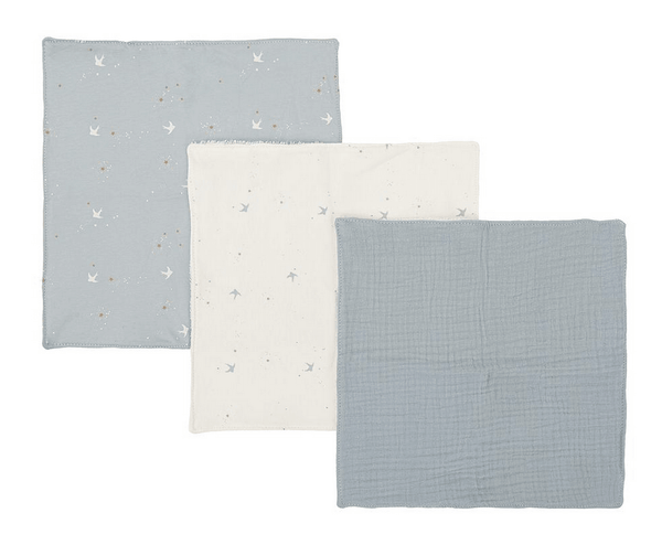 Toallitas rizo 30x30 Spring Azul Grisaceo